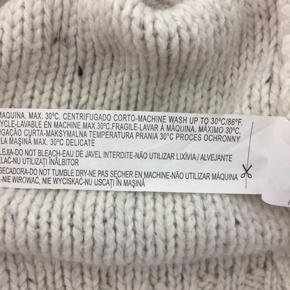 Bershka oatmeal chunky knit cowl neck sweater - Picture 7 of 7